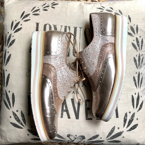 Pertini Classic Oxford shoes , Rose Gold , Size 40 (9) - Picture 2 of 13